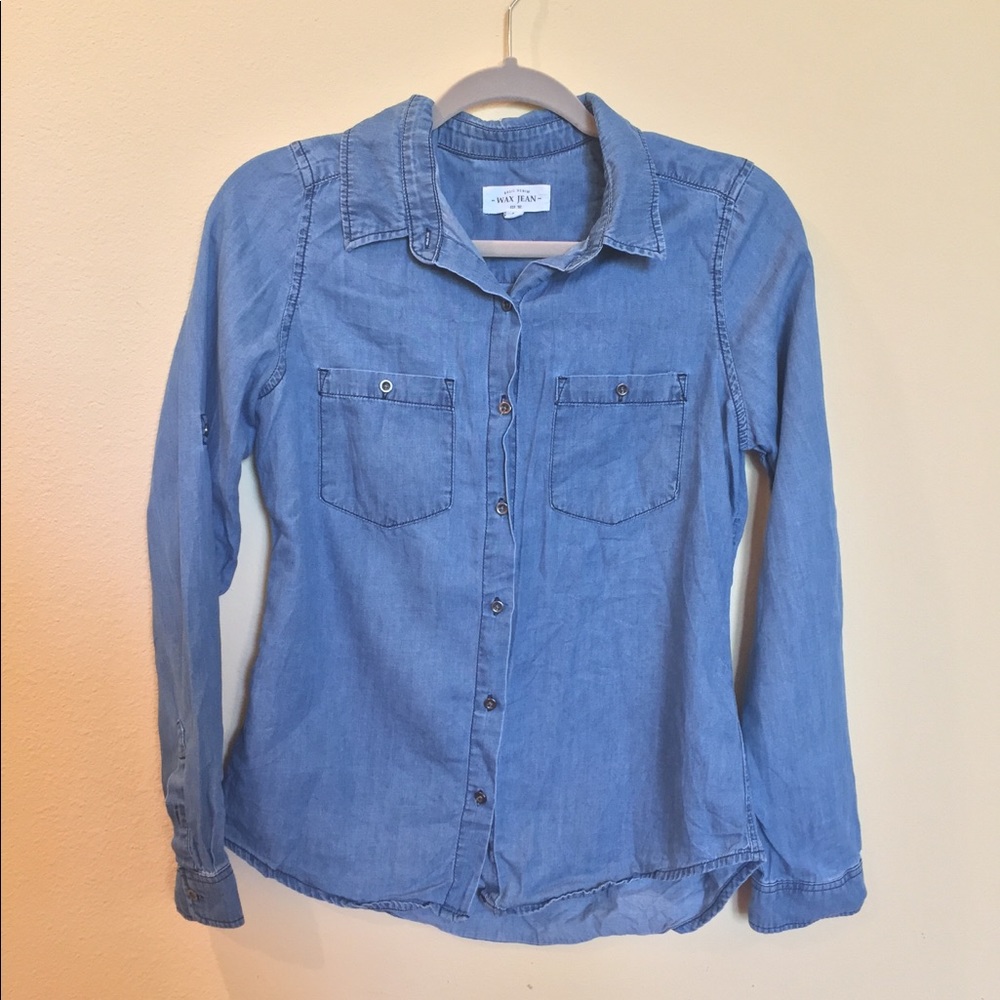 Denim button up